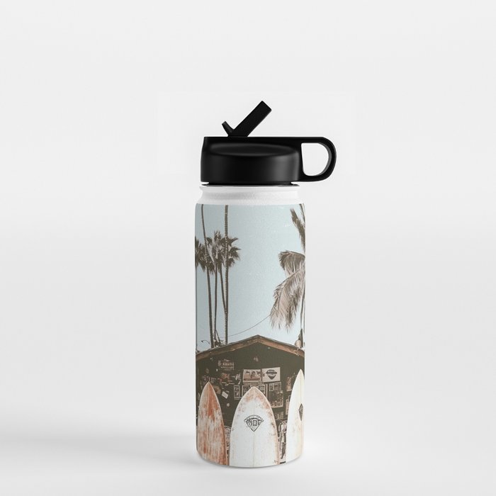 Retro Surfboard California Water Bottle Gallery Image 1