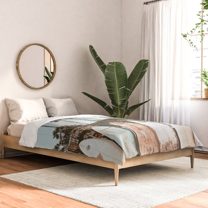 Retro Surfboard California Comforter Gallery Image 2