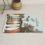 Retro Surfboard California Rug Gallery Image 1