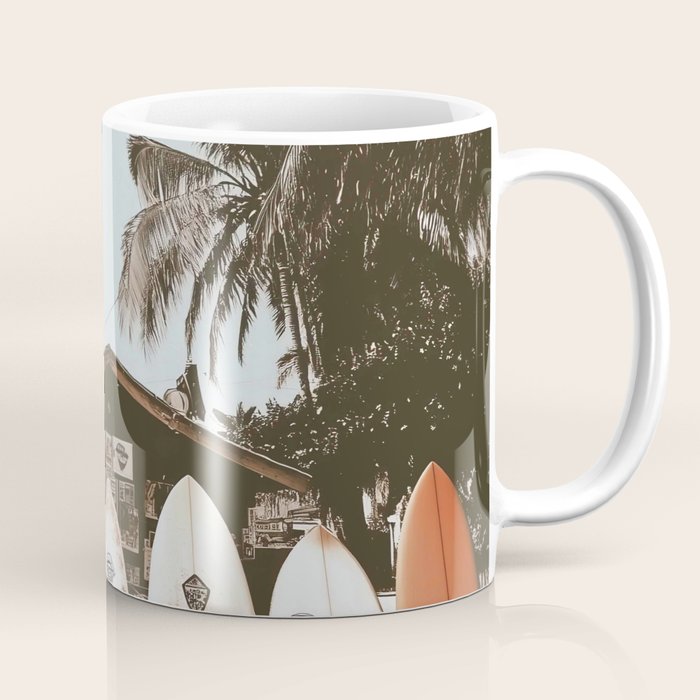 Retro Surfboard California Coffee Mug Gallery Image 1