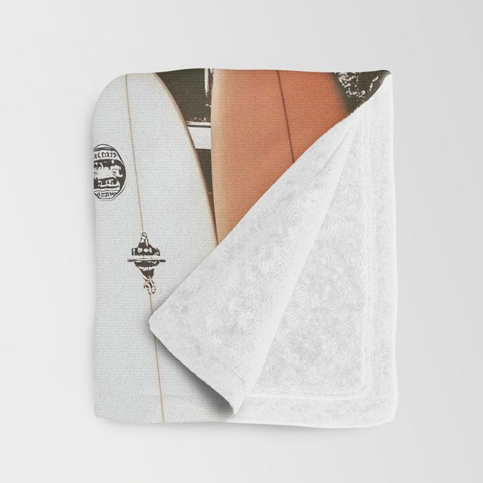 Retro Surfboard California Throw Blanket Gallery Image 3