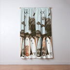 Retro Surfboard California Window Curtain Gallery Image 3