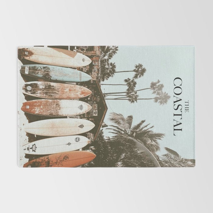 Retro Surfboard California Rug Gallery Image 2