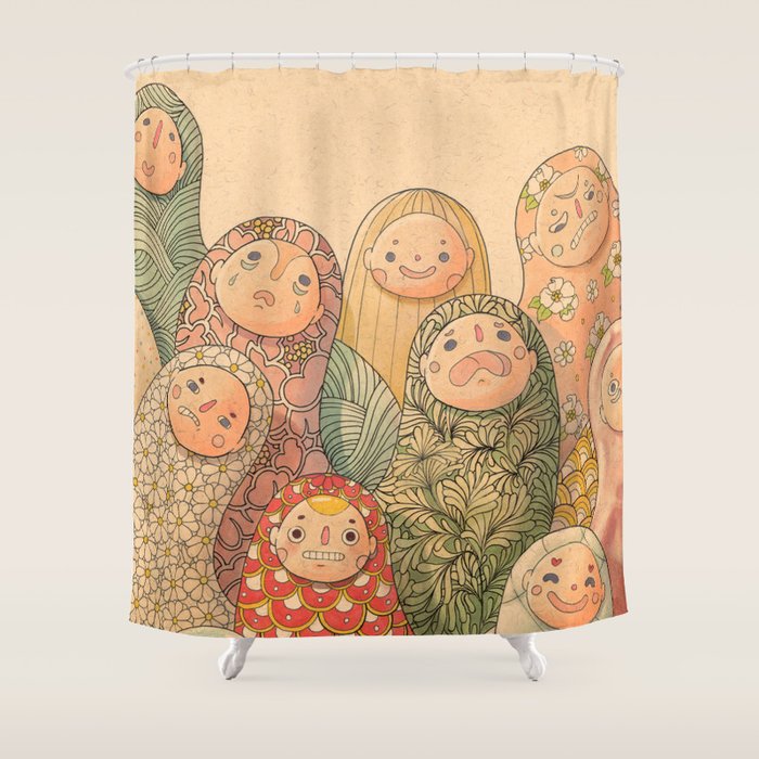 Pattern Worms Shower Curtain Gallery Image 1