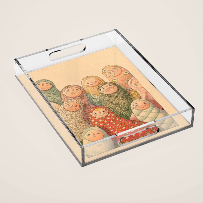 Pattern Worms Acrylic Tray Gallery Image 1