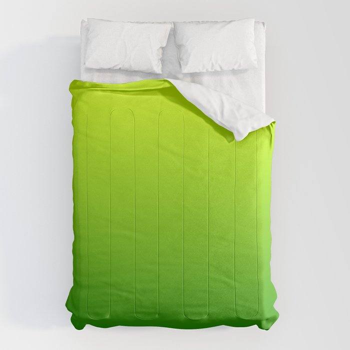 Bright Chartreuse Green Ombre Comforter Gallery Image 6