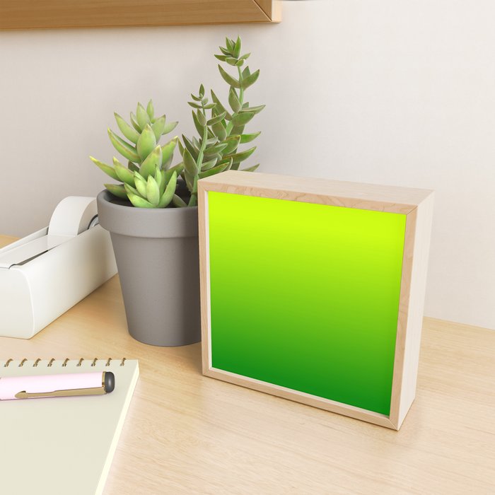 Bright Chartreuse Green Ombre Mini Art Print Gallery Image 2