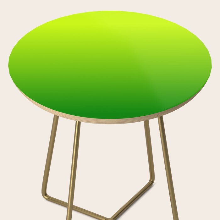 Bright Chartreuse Green Ombre Side Table Gallery Image 2