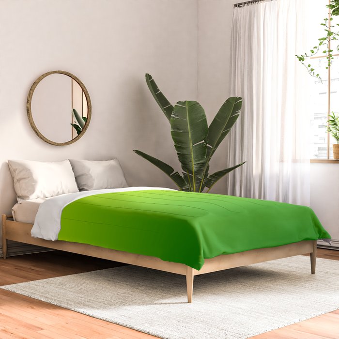 Bright Chartreuse Green Ombre Comforter Gallery Image 2