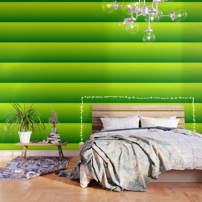 Bright Chartreuse Green Ombre Wallpaper Gallery Image 1