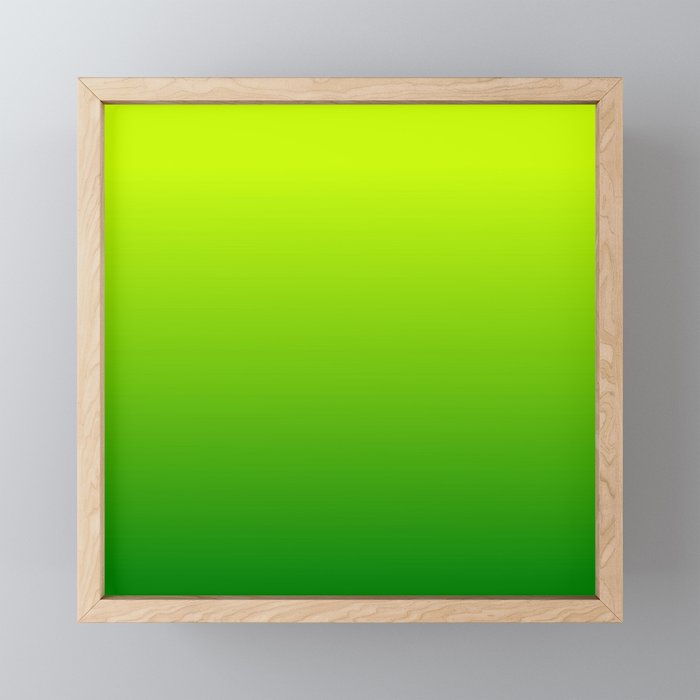 Bright Chartreuse Green Ombre Mini Art Print Gallery Image 1