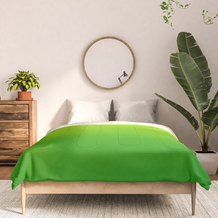 Bright Chartreuse Green Ombre Comforter Gallery Image 3