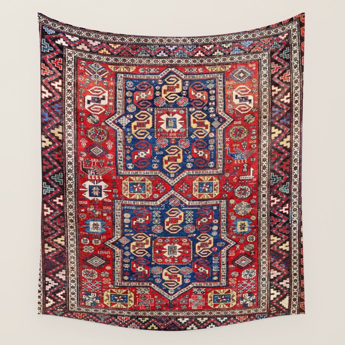Kuba Sumakh East Caucasus Rug Print Wall Tapestry Gallery Image 4