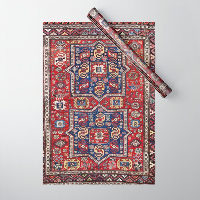 Kuba Sumakh East Caucasus Rug Print Wrapping Paper Gallery Image 1