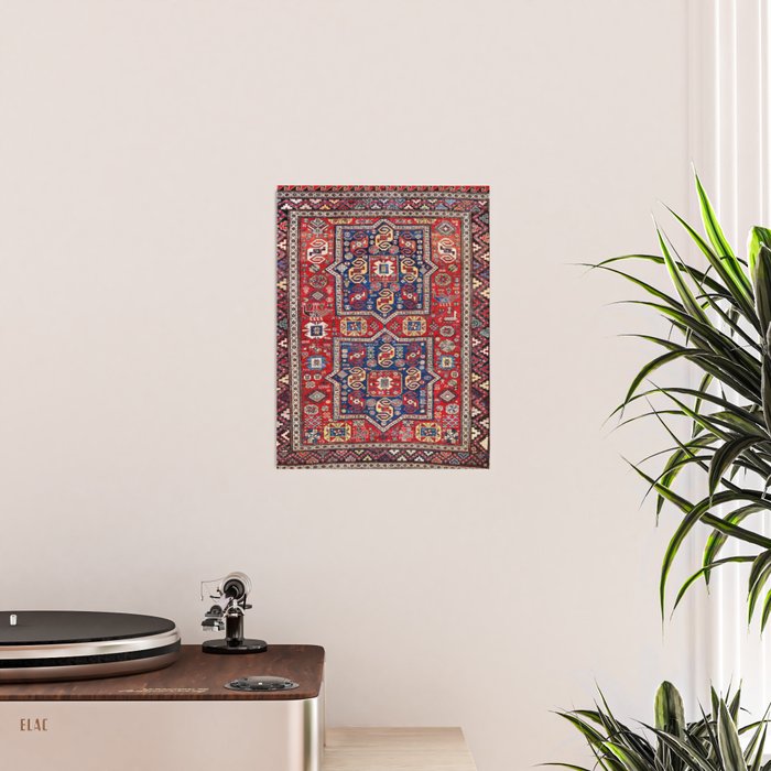 Kuba Sumakh East Caucasus Rug Print Poster Gallery Image 2