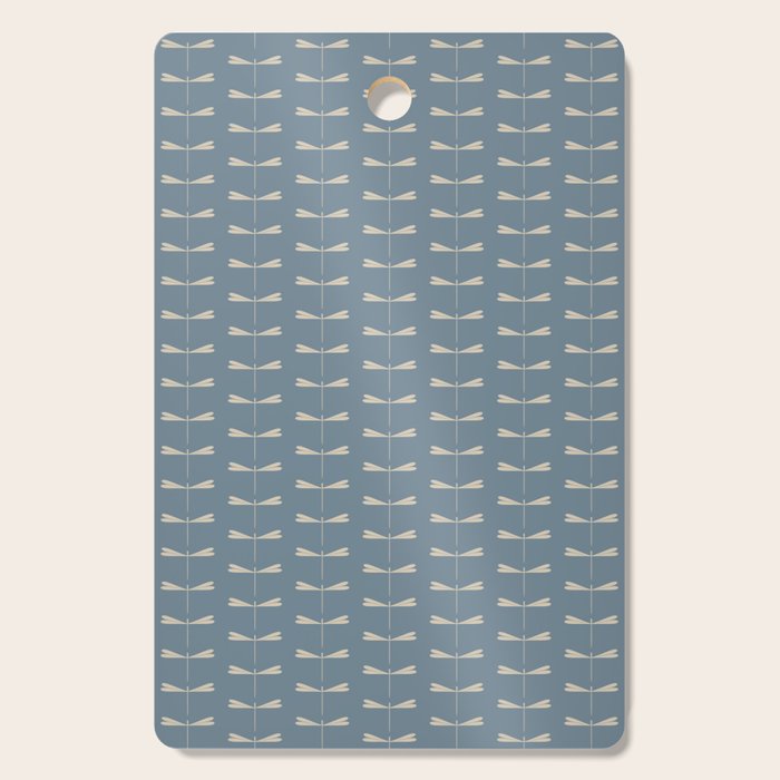 Dragonfly Pattern I Blue Cutting Board Gallery Image 1