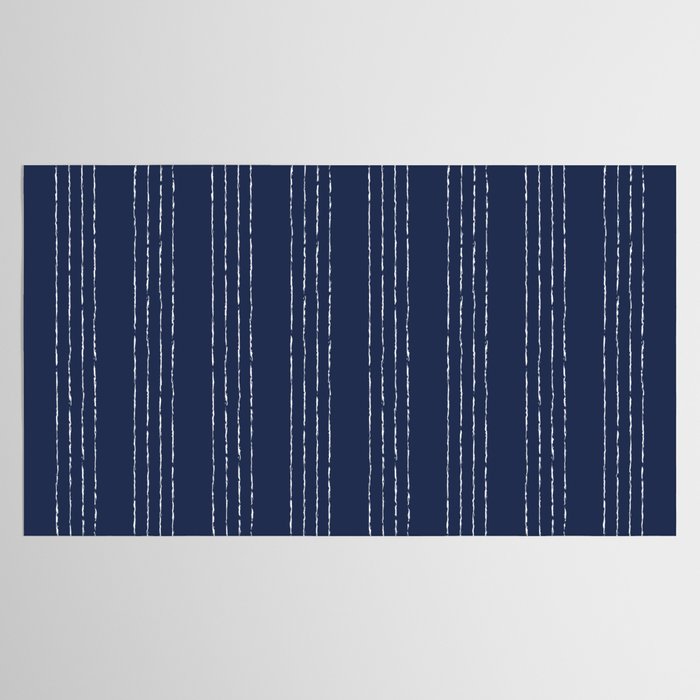 Lines #5 (Navy) Tablecloth Gallery Image 2