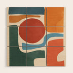 Modern Abstract Minimal Shapes 200 Wood Wall Art Gallery Image 1