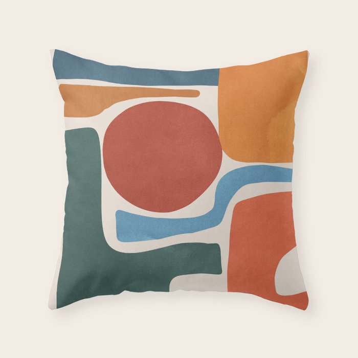 Modern Abstract Minimal Shapes 200 Throw Pillow Gallery Image 6