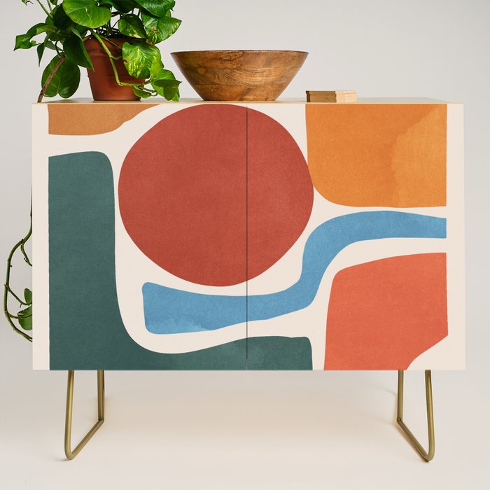 Modern Abstract Minimal Shapes 200 Credenza Gallery Image 1