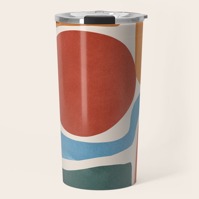 Modern Abstract Minimal Shapes 200 Travel Mug Gallery Image 1