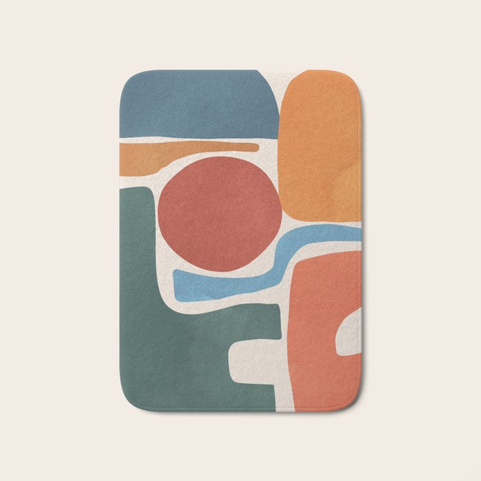 Modern Abstract Minimal Shapes 200 Bath Mat Gallery Image 1