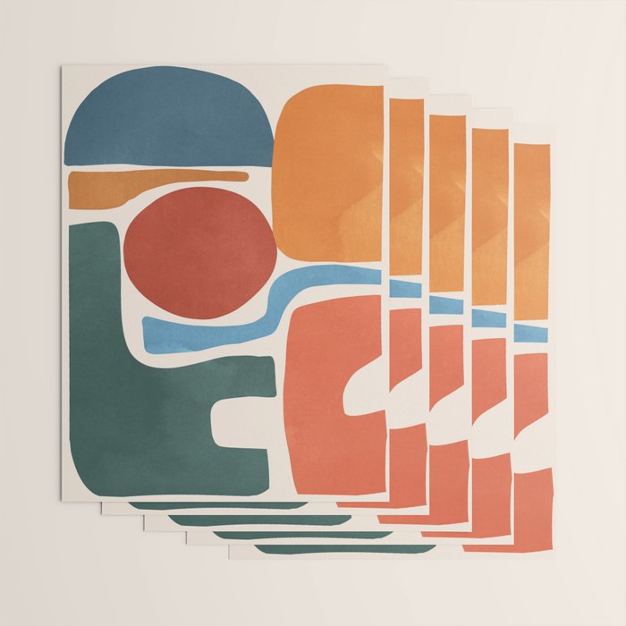 Modern Abstract Minimal Shapes 200 Wrapping Paper Gallery Image 3