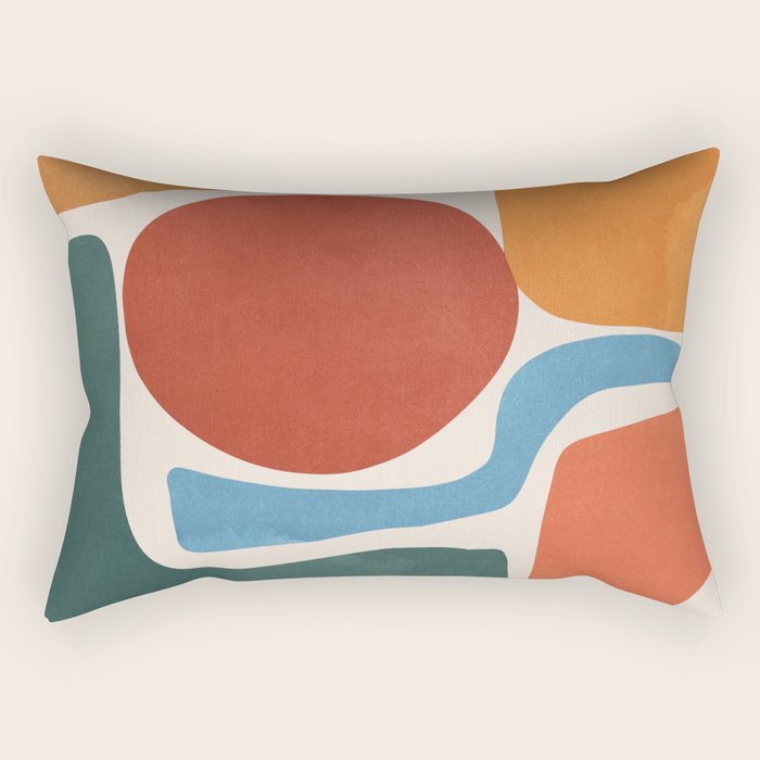 Modern Abstract Minimal Shapes 200 Rectangular Pillow Gallery Image 1
