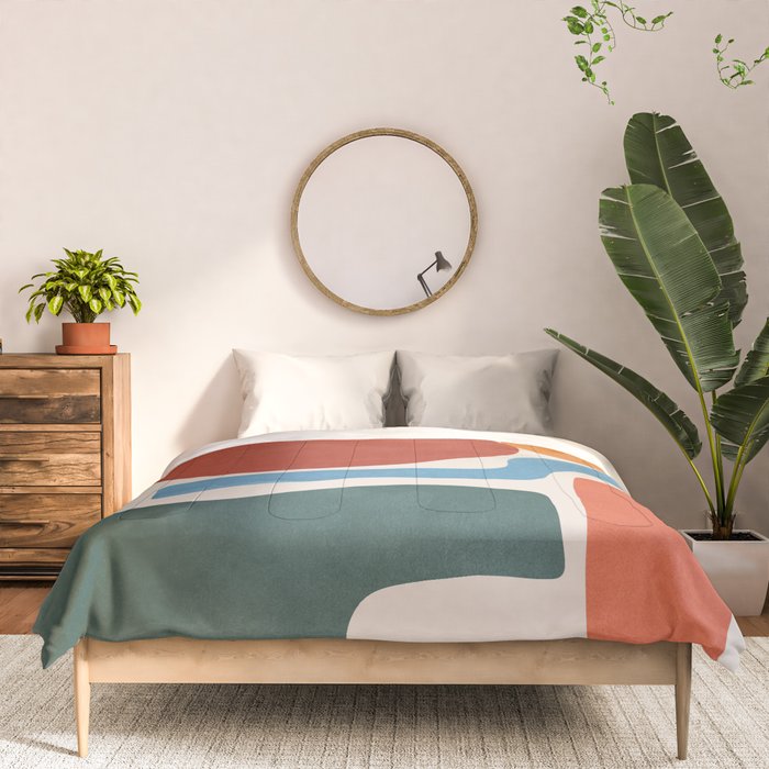 Modern Abstract Minimal Shapes 200 Comforter Gallery Image 3