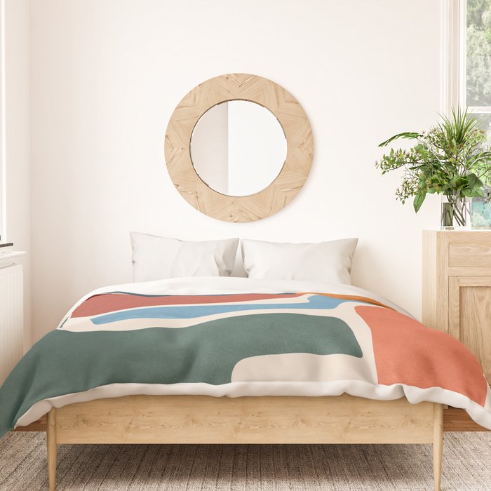 Modern Abstract Minimal Shapes 200 Duvet Cover Gallery Image 3
