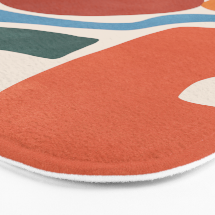 Modern Abstract Minimal Shapes 200 Bath Mat Gallery Image 3