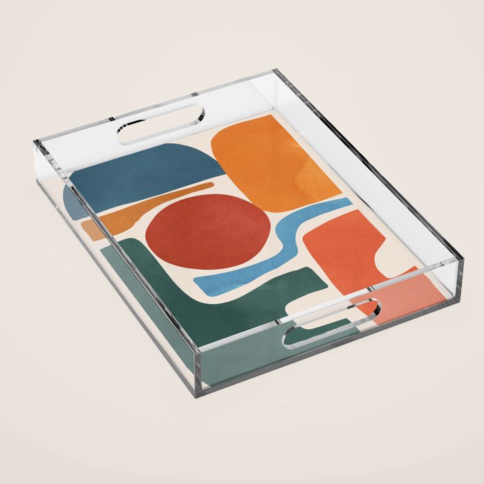 Modern Abstract Minimal Shapes 200 Acrylic Tray Gallery Image 1