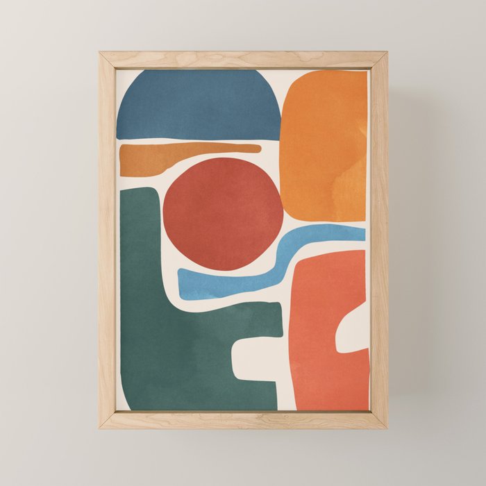 Modern Abstract Minimal Shapes 200 Mini Art Print Gallery Image 1