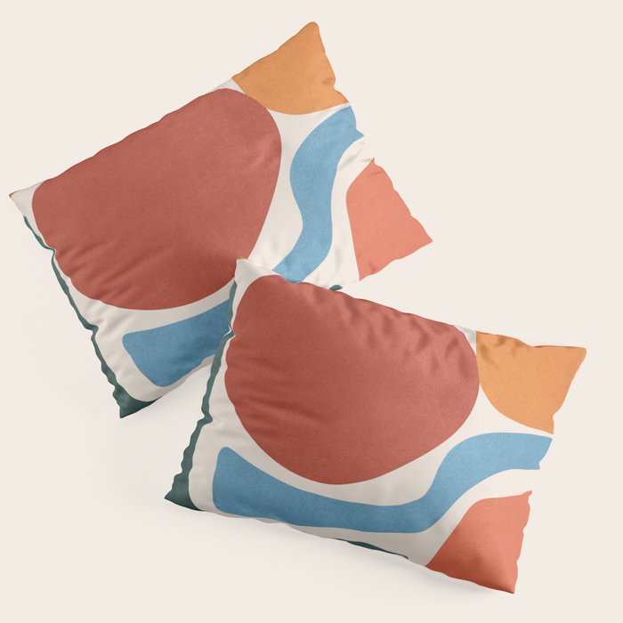 Modern Abstract Minimal Shapes 200 Pillow Sham Gallery Image 3