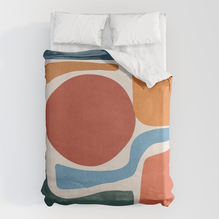 Modern Abstract Minimal Shapes 200 Duvet Cover Gallery Image 6