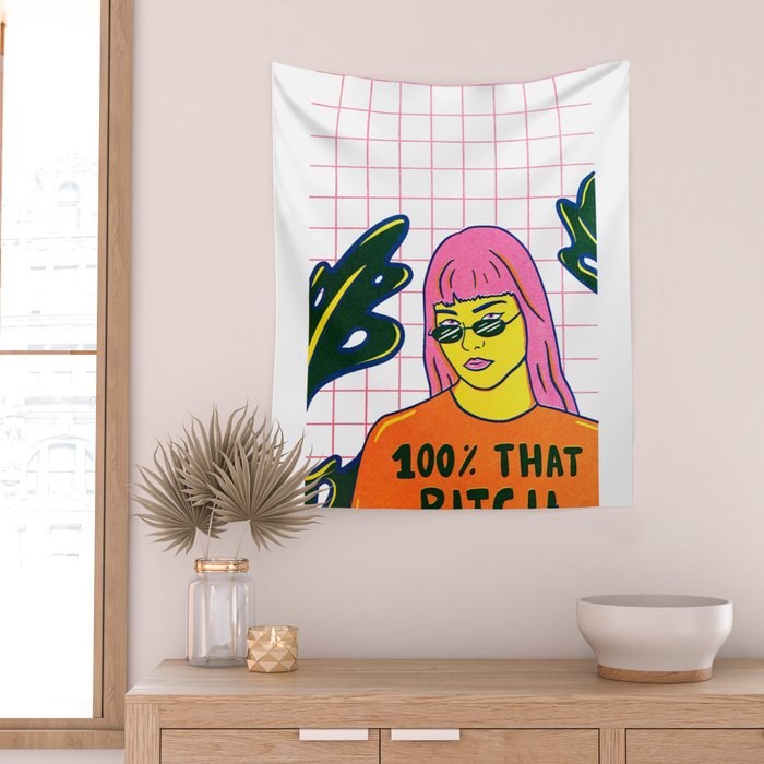 That Bitch Wall Tapestry Gallery Image 2