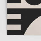 Mid Century Modern Geometric 936 Black and Linen White Poster Gallery Image 3