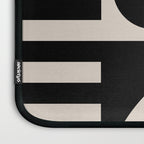 Mid Century Modern Geometric 936 Black and Linen White Laptop Sleeve Gallery Image 3