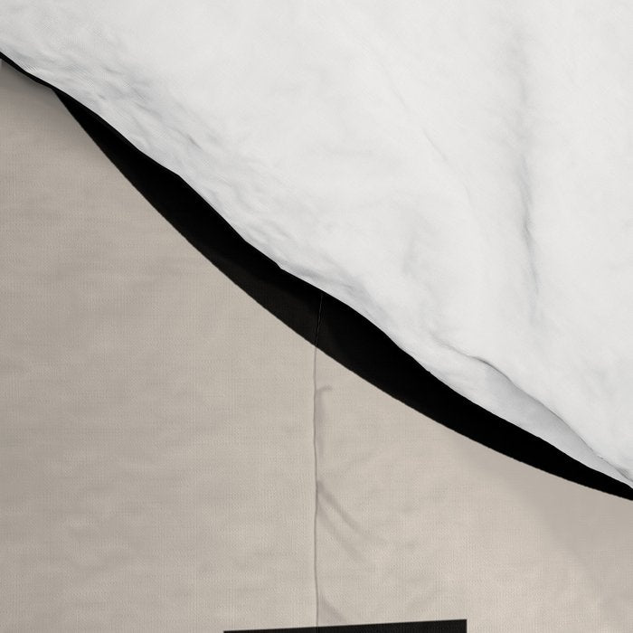 Mid Century Modern Geometric 936 Black and Linen White Comforter Gallery Image 4