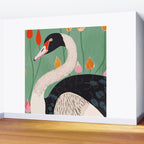 Swan in Flowers Wall Mural Gallery Image 2