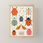 Beetles and butterfies Mini Art Print Gallery Image 1