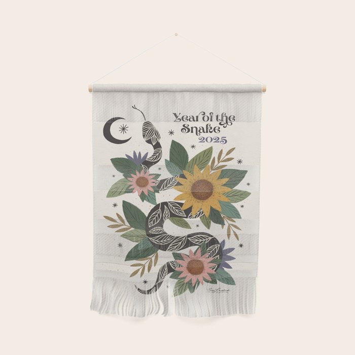 Year of the Snake 2025 - Cream Wall Hanging Gallery Image 1