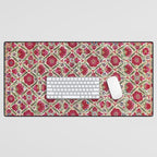 Bokhara Nim Suzani  Antique Uzbek Embroidery Print Desk Mat Gallery Image 1
