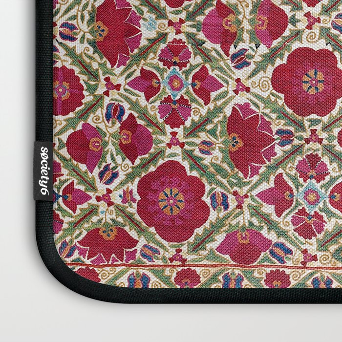 Bokhara Nim Suzani  Antique Uzbek Embroidery Print Laptop Sleeve Gallery Image 3