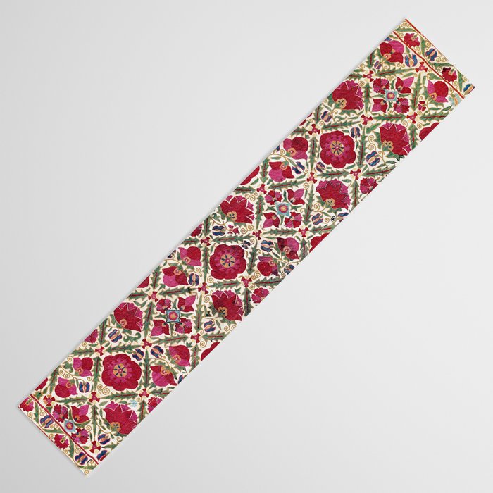 Bokhara Nim Suzani  Antique Uzbek Embroidery Print Table Runner Gallery Image 3