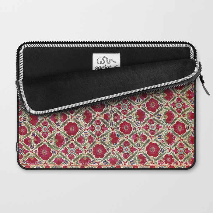 Bokhara Nim Suzani  Antique Uzbek Embroidery Print Laptop Sleeve Gallery Image 2