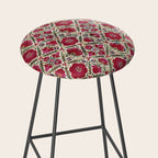 Bokhara Nim Suzani  Antique Uzbek Embroidery Print Stool Gallery Image 2