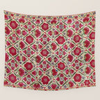 Bokhara Nim Suzani  Antique Uzbek Embroidery Print Wall Tapestry Gallery Image 4