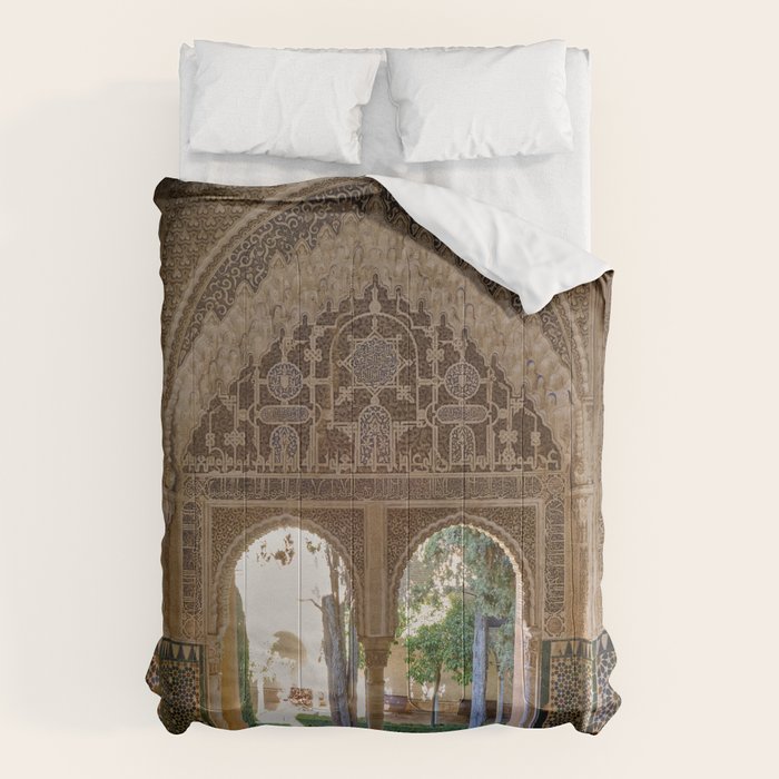 Lindaraja oriel. The Alhambra palace. Granada. Spain. Medium format, Film Comforter Gallery Image 6
