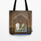 Lindaraja oriel. The Alhambra palace. Granada. Spain. Medium format, Film Tote Bag Gallery Image 1